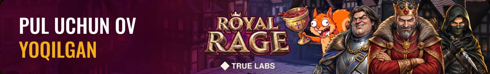 Beer Casino bosh sahifasi va Royal Rage banneri